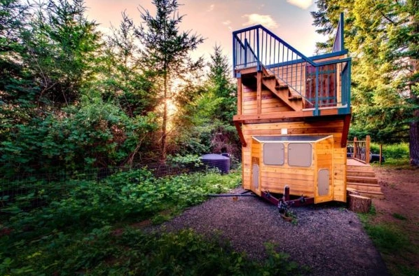 Tiny house with rooftop deck