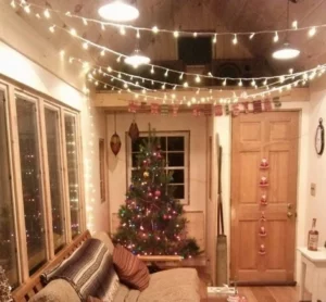 Decorating a tiny house for Christmas