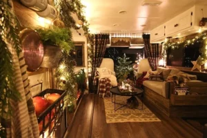 Decorating a tiny house for Christmas